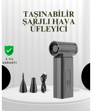 Taşınabilir Şarjlı Güçlü Hava Üfleme Aleti Çok Yönlü Kullanım
