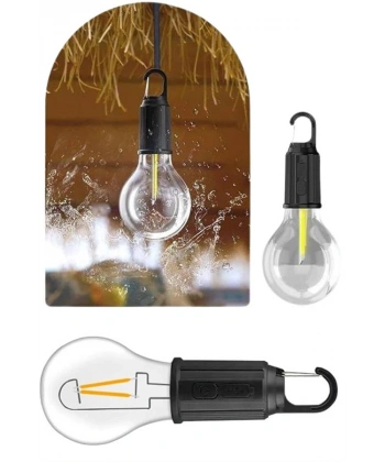 Taşınabilir Şarjlı Led Ampul Askılı Lamba Kamp Bahçe Lambası