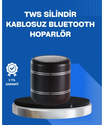 Taşınabilir Silindir Tasarım Bluetooth 5.0 Hoparlör Yüksek Bas Performanslı