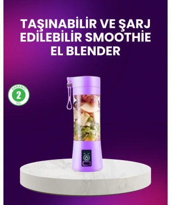 Taşınabilir Şişe Blender 380ml Şarjlı Spor Smoothie Shake Karıştırıcı