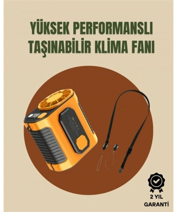 Taşınabilir USB Şarjlı Turbo Fan – 3 Modlu Soğutma, Hafif & Kompakt