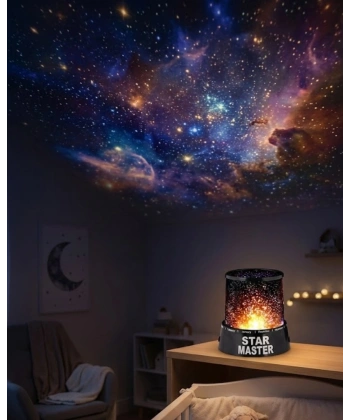 Tavana Yıldız Yansıtan Projeksiyon Gece Lambası USB Çalışan