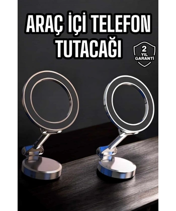 Telefon Tutucu Tüm Arabalara Uyumlu Araç İçi Katlanabilir Manyetik Tasarım