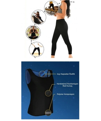 Termal Sauna Tayt + Atlet TAKIM ( M )  Neotex Terletme Takımı