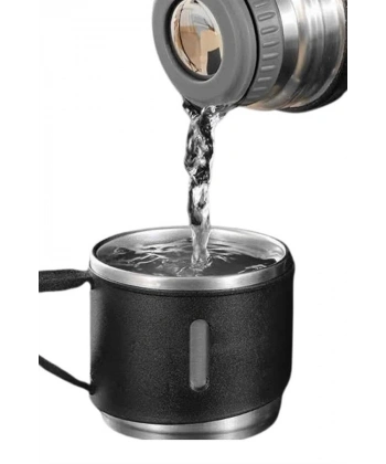 Termos Seti Paslanmaz Çelik 3 Bardaklı Vakumlu Termos Set 500 Ml 12 Saate Kadar Isı Koruma