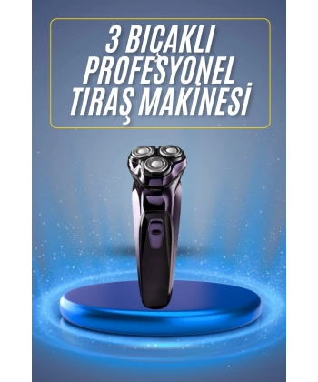 Tıraş Makinesi Hassas Ciltlere Özel Döner Başlıklı Pürüzsüz Görünüm