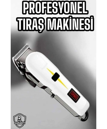 Tıraş Makinesi Profesyonel Saç Ve Sakal Kesme Milim Ayarlı Dijital Göstergeli