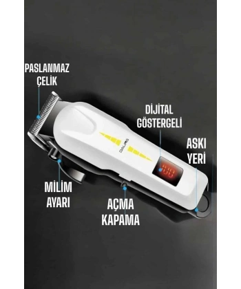 Tıraş Makinesi Uzun Ömürlü Batarya, Keskin Bıçaklar ve Profesyonel