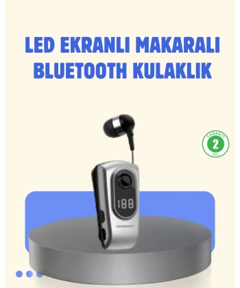 Titreşimli Bluetooth Kulaklık – Uzun Pil Ömrü, Dijital Ekranlı Kablosuz Tasarım
