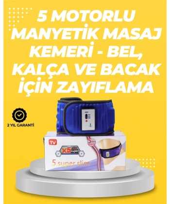 Titreşimli Masaj Kemeri 20 Mıknatıs 5 Motorlu