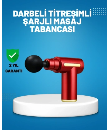 Titreşimli Masaj Tabancası 4 Başlıklı 6 Hız Ayarlı Kas Rahatlatıcı