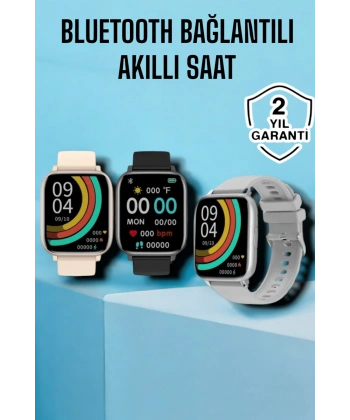 Titreşimli, Sağlık Takipli, Yeni Nesil Akıllı Saat  400mAh Batarya Kapasiteli
