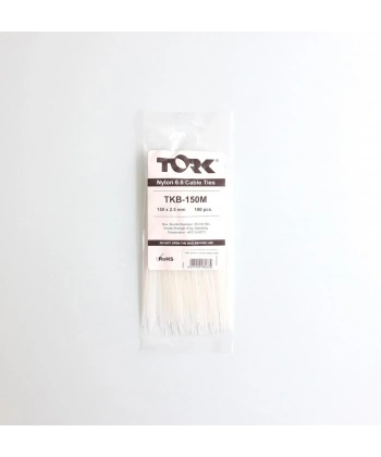 Tork Beyaz Kablo Bağı 2,5X150