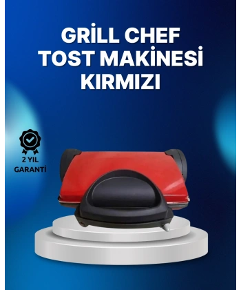 Tost Makinesi Kırmızı Döküm Plaka 6+ Dilim Çok Kapasiteli Izgara