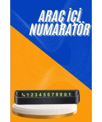 Tüm Araçlara Uyumlu Araç Içi Park Numaratör Oto Araç Numaratör