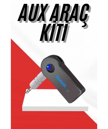 Tüm Cihazlara Uyumlu Bluetooth Aux Araç Kiti Siyah