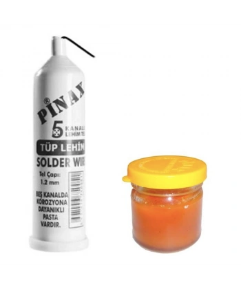 Tüp Lehim Teli ve Lehim Pastası Set