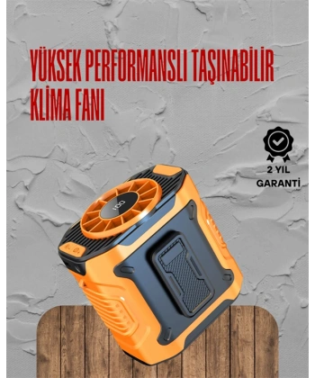 Turbo Mini Fan – Dijital Ekranlı, Sessiz & Şarjlı Serinlik!
