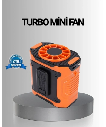 Turbo Mini Taşınabilir Fan – 100 Kademeli Dijital Hız Kontrolü ve Type-C Şarj