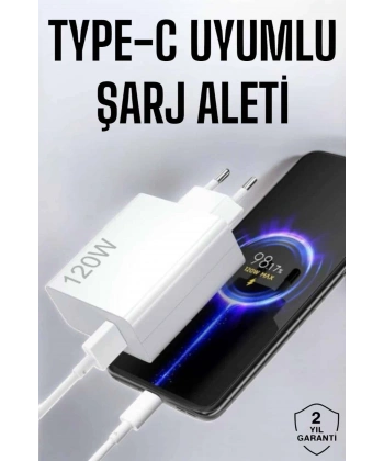 Type-C 120W Şarj Aleti Hızlı Şarj Turbo
