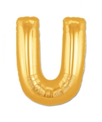 U Harf Folyo Balon Altın Renk  40 inç