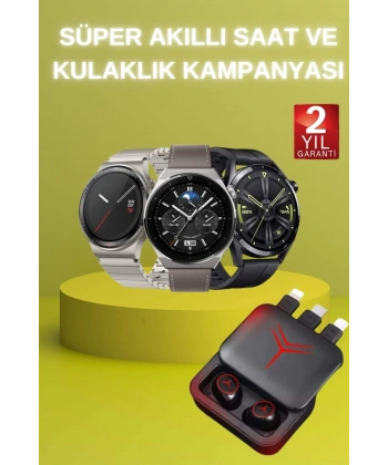 Ucuz Kaliteli Akıllı Saat ve Powerbank Bluetooth Kulaklık 5.1 Stereo ANC Özelliği