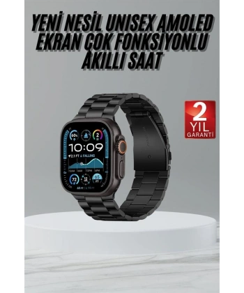 Ultra 3 Kordonlu Amoled Ekran Akıllı Saat Çok Fonksiyonlu Uyku ve Sağlık Takibi