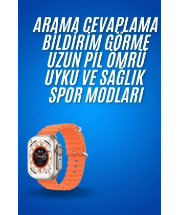 Ultra Akıllı Saat 49 Mm Çift Kordonlu Arama Cevaplama Bluetooth Bağlantılı