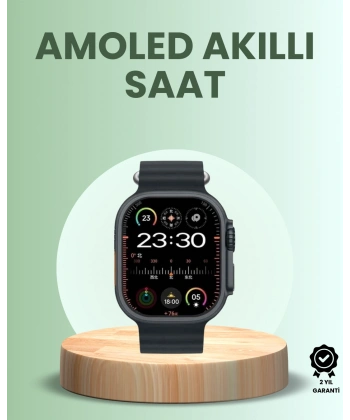 Ultra Akıllı Saat AMOLED Display 15 Gün Dayanıklı Batarya