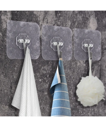 Ultra Güçlü Yapışkanlı 10LU Şeffaf Askı