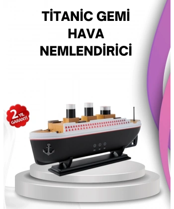 Ultra Sessiz Titanik Gemi LED Işıklı Aroma Difüzörü Oda Nemlendirici