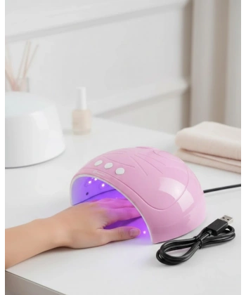Ultraviyole Işıklı 15 Ledli 45W Oje Kurutucu Makine Pembe
