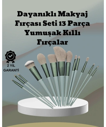 umuşak Kıllı Estetik Tasarımlı 13lü Makyaj Fırçası Seti Günlük ve Profesyonel Kullanım