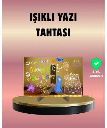 USB Bağlantılı LED Akrilik Çizim ve Not Tahtası