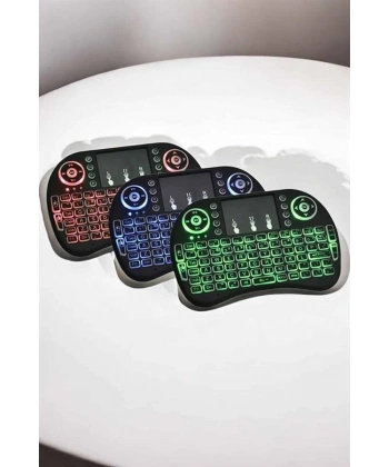 USB Bağlantılı Mini Q Klavye Işıklı Tüm Cihazlara Uyumlu