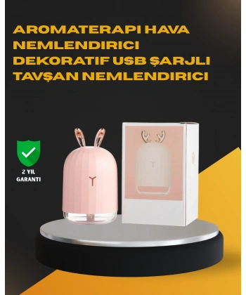 USB Bağlantılı Sessiz Çalışan LED Işıklı Nemlendirici Difüzör 200 ml