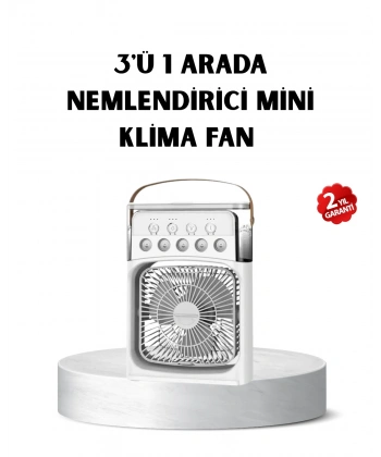 USB Bağlantılı Taşınabilir Mini Klima Fan 500ML Su Hazneli ve Sessiz Çalışma