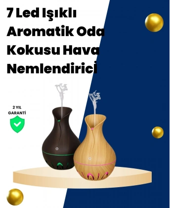 USB Şarjlı 7 Renk LED Işıklı Sessiz Çalışan Mini Hava Nemlendirici