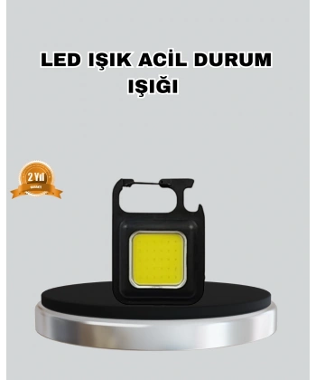 USB Şarjlı 800 Lümen LED Fener – Mini Boy, 3 Işık Modlu, Anahtarlık Tipi El Feneri