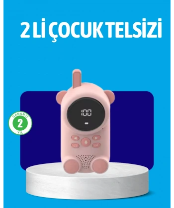 USB Şarjlı Çocuk Telsizi – Renkli Ekran, VOX Modu, Kompakt Tasarım