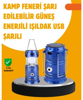 USB Şarjlı Çok Fonksiyonlu Kamp Feneri – Taşınabilir ve Dayanıklı