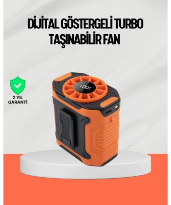 USB Şarjlı Güçlü Hız Ayarlı El ve Bel Fanı