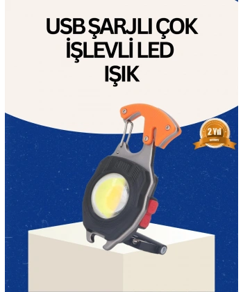 USB Şarjlı Mini LED Anahtarlık Fener