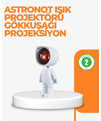 USB Şarjlı Taşınabilir Gün Batımı Projektör Lambası