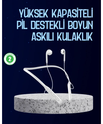USB Şarjlı Uzun Ömürlü Boyun Askılı Bluetooth Kulaklık