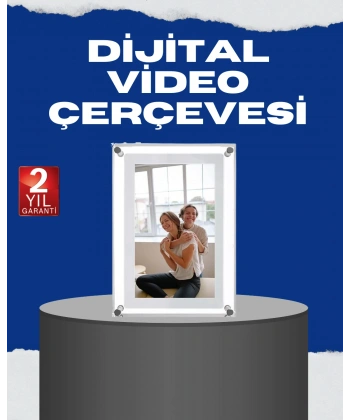 USB Type-C Destekli 7 İnç Dijital Fotoğraf Çerçevesi – Video ve Müzik Oynatma