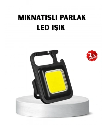 USB Type-C Şarjlı Mini Fener – Manyetik, Katlanabilir ve Şişe Açacaklı Tasarım