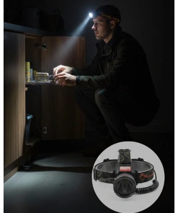 USB Type C Şarjlı Sensörlü Kafa Lambası Uzun Ömürlü Batarya