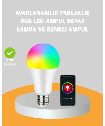 Uzaktan Kumandalı Akıllı LED Ampul, Enerji Tasarruflu
