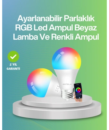 Uzaktan Kumandalı Akıllı LED Ampul, Enerji Tasarruflu